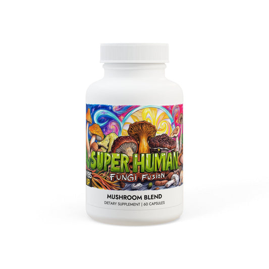 Super Human, Fungi Fusion - Mushroom Blend Supplement (60 Capsules) - Vybs Up! 