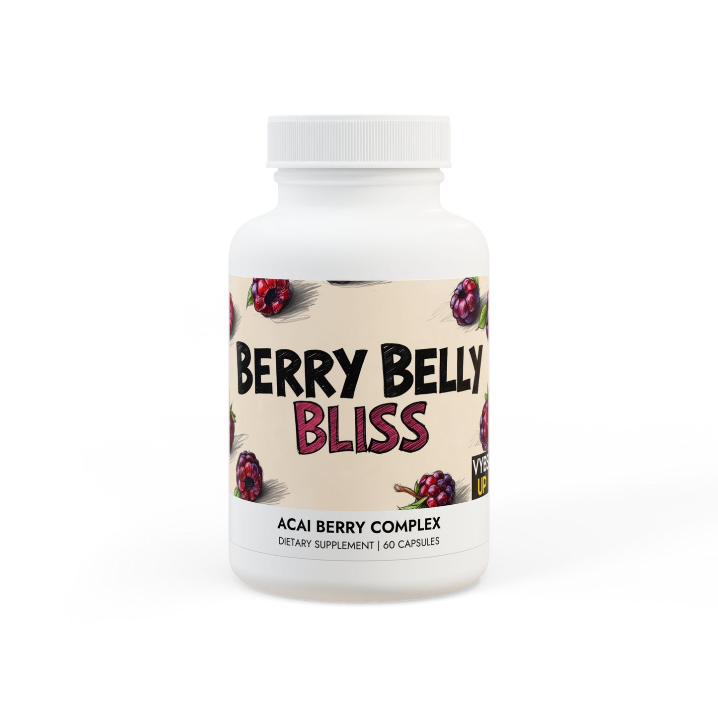 Berry Belly Bliss - Acai Berry Complex Supplement (60 Capsules) - Vybs Up! 